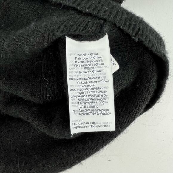 Madewell Women’s XS Black Merino / Alpaca Viscose Blend Round Neck Sweater - Picture 4 of 6